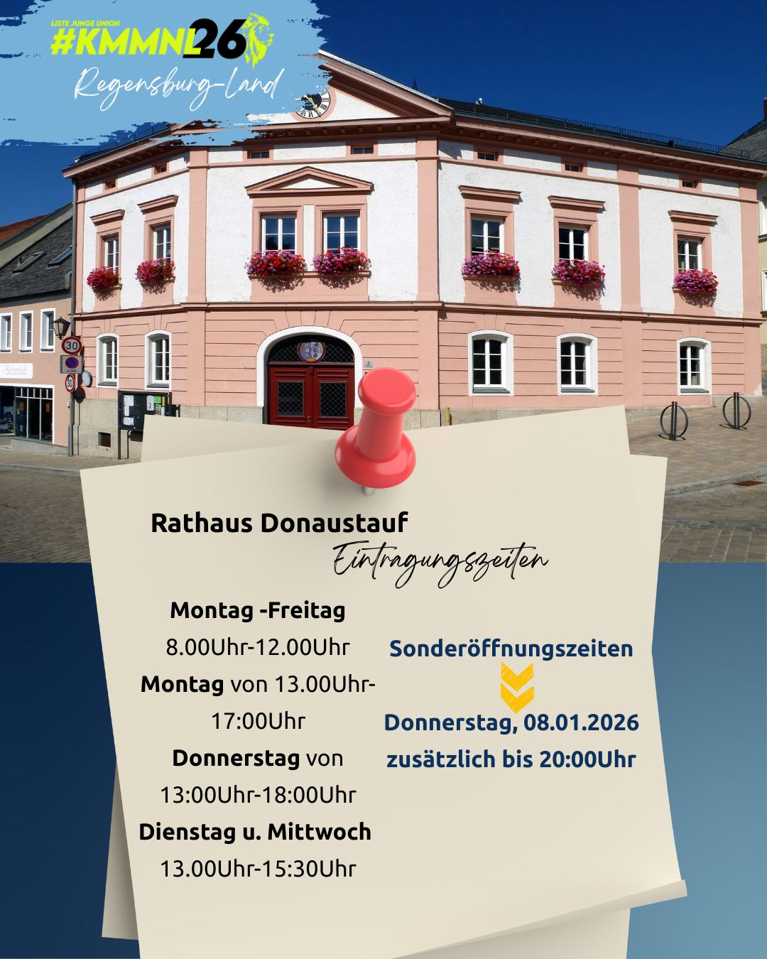 Sonderöffnungszeiten Rathaus 8